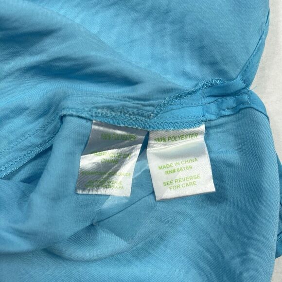 Lilly Pulitzer Womens Blue Long Sleeve Tunic Top Size Small Roll Tab Pullover - Picture 8 of 11